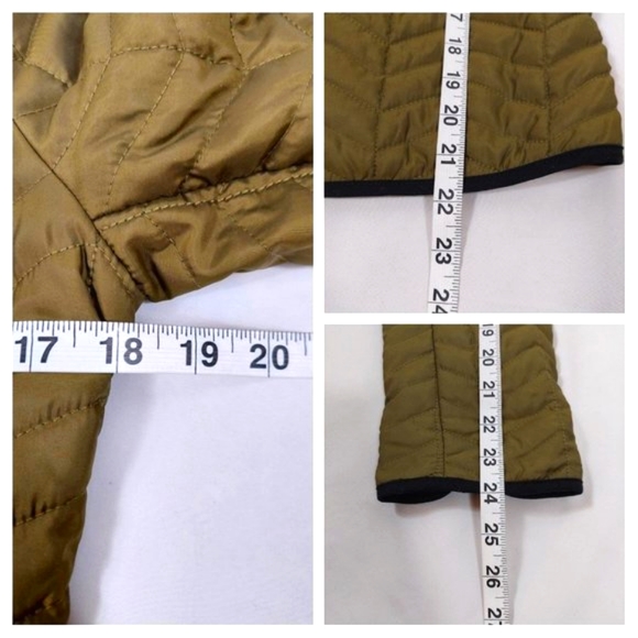 Anthropologie Cartonnier Olive Quilted Light Puffer Zip Snap Jacket - Picture 11 of 13